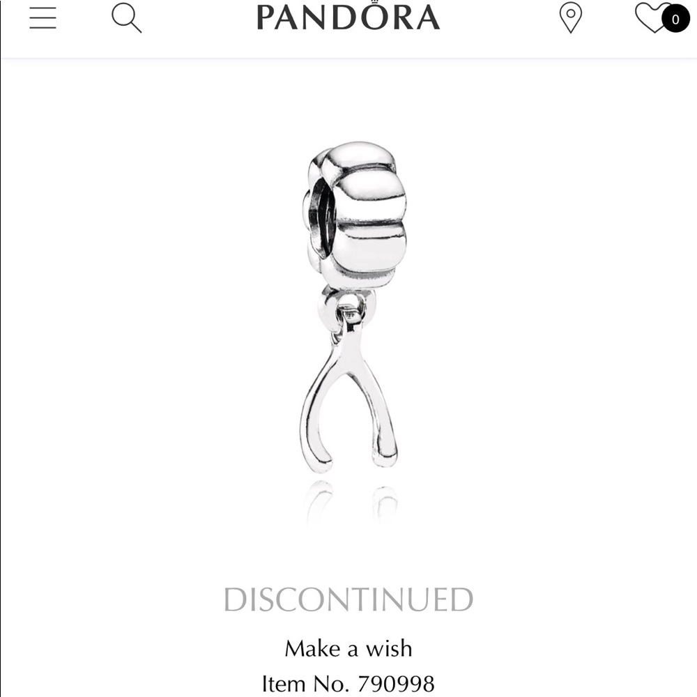 Retired Make a wish PANDORA charm
